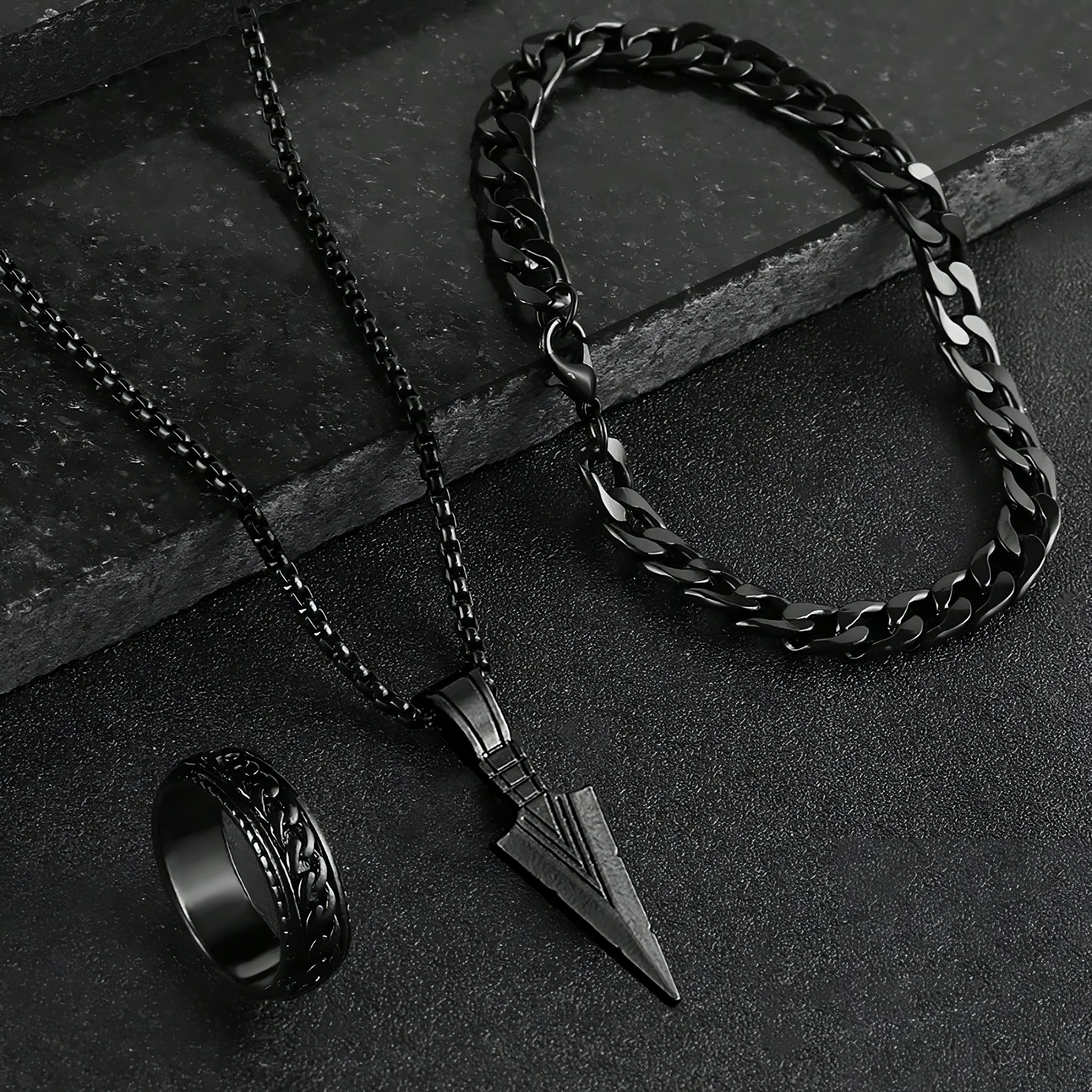 3pcs Set Bracelet Ring Necklace