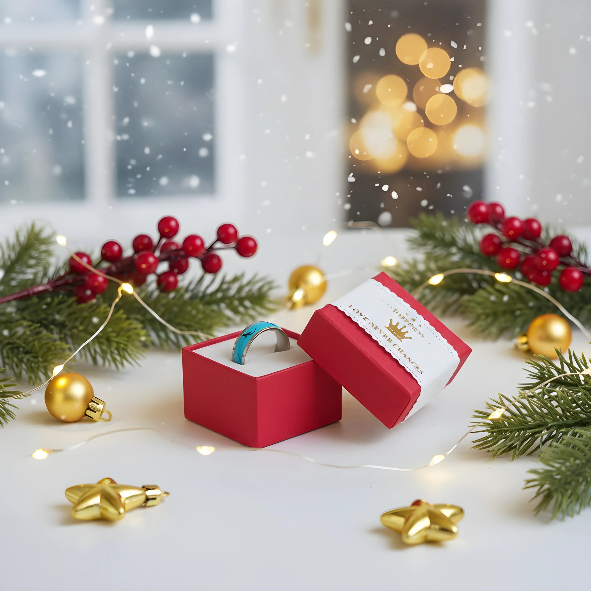 Blue Lizard Inlay Ring 5.8cm