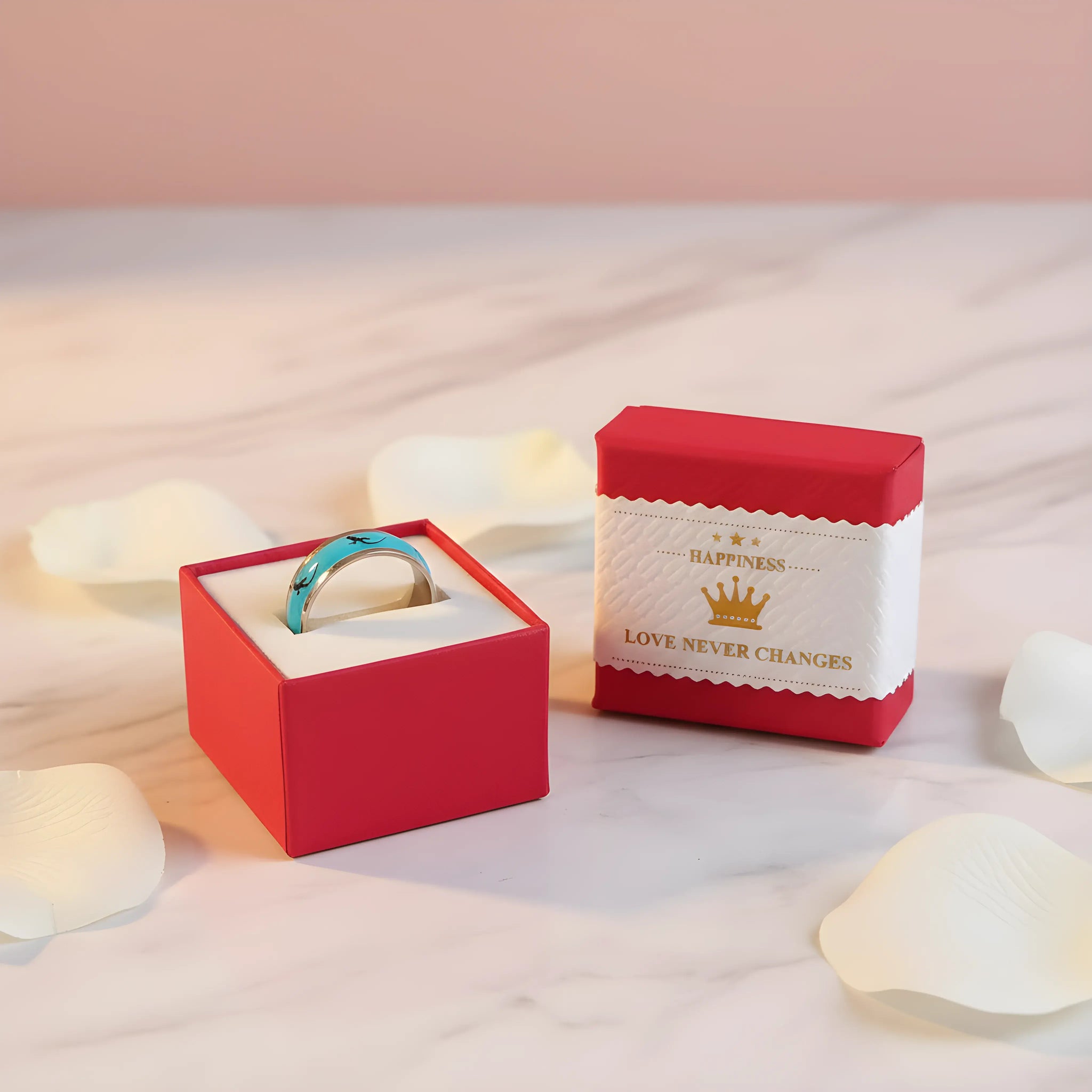 Blue Lizard Inlay Ring 5.8cm